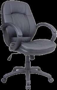 the Leather padded aluminum armrest, Knee- tilt mechanism provide a Sleek, rich look along