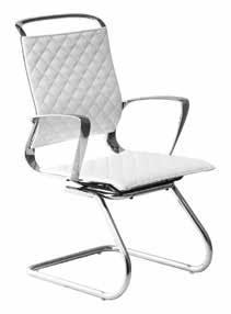 Available in Black and White bonded leather Mid Back Executive