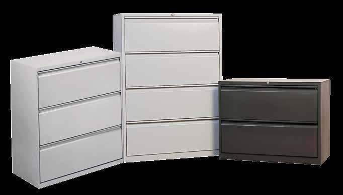 Optional Casters 10 Available in Black, Charcoal & Silver Metal Filing Cabinet Steel -