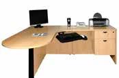 glass doors MPL144AG (not Shown) 309 868 Desk with Return and Single ¾