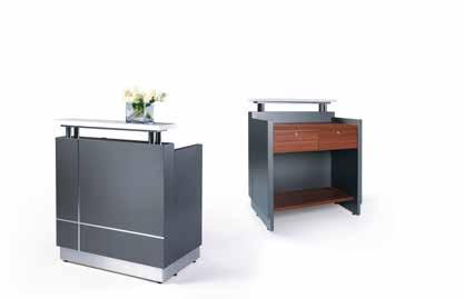 Built in centre drawer and leather writing pad provide more workspace organization that responds to the visual and