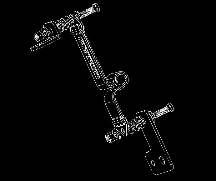 Locate FT30233 front brake line bracket and attach it to the factory brake line bracket with the factory hardware.