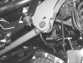 The clamp mounts on the inside of the sway bar bracket and helps prevent the sway bar from moving from side to