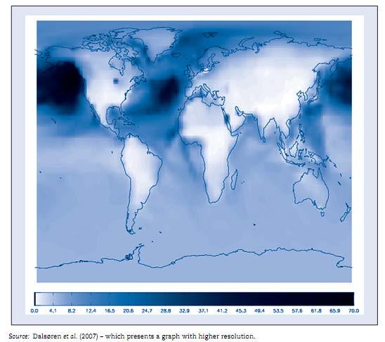 Higher surface Ozone concentration from shipping