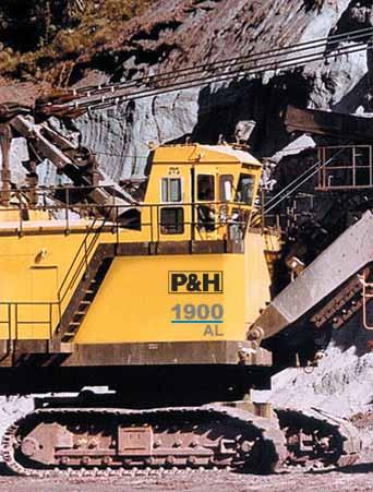 P&H 1900ALs utilize friction-free P&H Magnetorque electromagnetic power drive to develop exceptional bail pull in the hoist function when encountering extremely heavy digging.