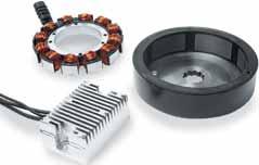 vibration-related breakage and prevent costly damage Kit includes a high-performance stator and voltage regulator in chrome or black Fits 70-99 Big Twin Evolution 32 Amp Chrome 49-8720 $265.