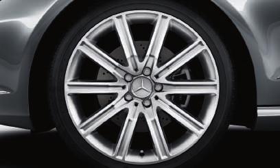 And... 01 48.3 cm 19" 01 ıncenıo 10-spoke wheel Finish: two-tone Wheel: 8.5 J x 19 ET 34.5 Tyre: 255/35 R19 A218 401 0802 7X23 Option for rear axle: Wheel: 9.