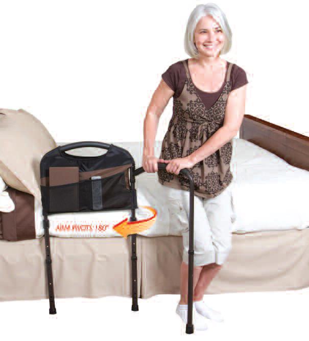 Mobility Bed Rail 31"-44" H x 18" W Includes swing out mobility arm and handy organizer pouch Easy