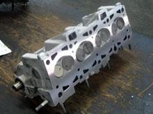 Assembled engine head after processing from the