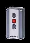 Accessories Push buttons Push button DTH R For separate control of both operational directions, with separate stop button and protection category: IP 65 Dimensions: 90 160 55 mm (W H D) For controls
