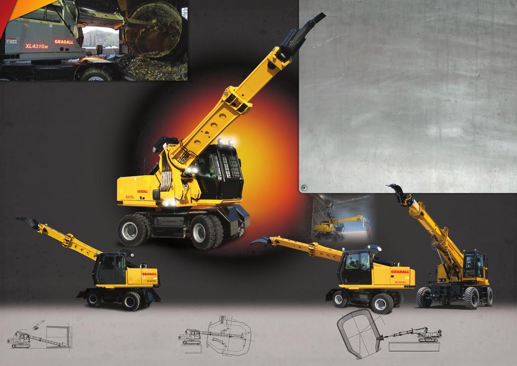 SPECIFICATIONS WHEELED Heavier Telescopic Boom Heavier Main Boom Wheeled undercarriages Extra mobility to handle many jobs in busy metal mills HP @ RPM 172/2000 Max. Radius at Groundline 28 2 (8.
