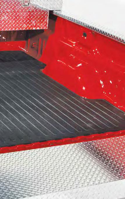 Rubber cleats help keep the mat in place and allow water drainage.