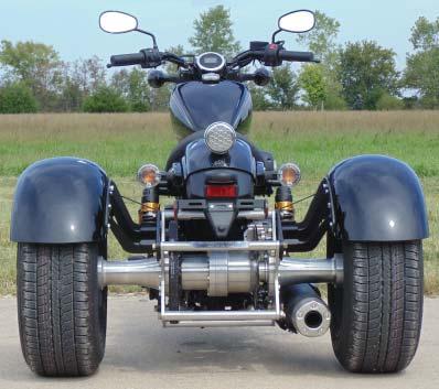 Our Trike rear ends are made from all 6061 T6 billet aluminum, except for our Light Sport Std.