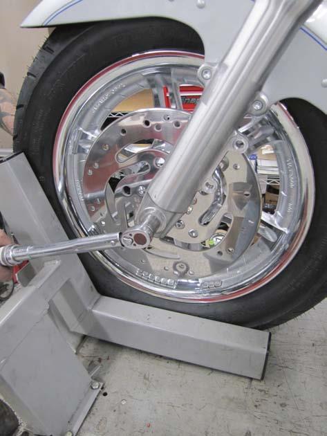 exclusively from the HardDrive catalog. We got a 130/90-16" (#87-4585/$114.95) for the front wheel.