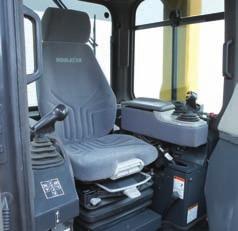 superb control improving operator comfort. Transmission gear DOWN SHIFT RH shifting is simply carried out with thumb push buttons.