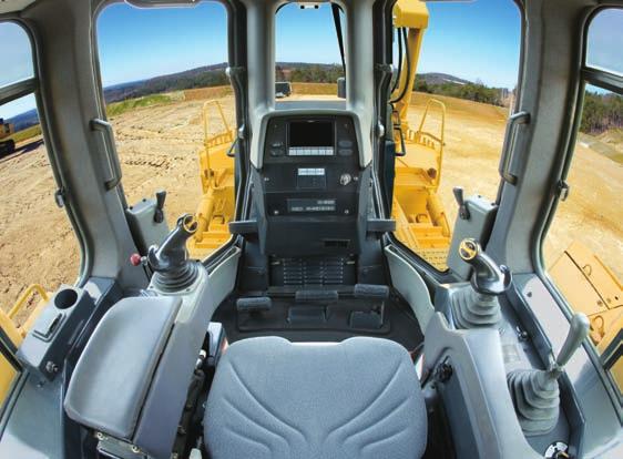 Air filters and a higher internal air pressure combine to help prevent dust from entering the cab.