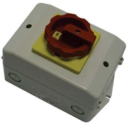 Enclosed Disconnect Switches Type RLT Switches mounted in CSA approved non-metallic enclosures Padlockable to prevent unauthorized use Degree of protection: IP65, Type1, 4X and 12 3 Enclosure sizes