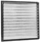 Industrial Wall Shutters NOTE: To order as an INTAKE SHUTTER, put an R" in front of the model number, add 10% to price. INTAKE SHUTTERS require an Electrical Motor Operator Mounts to fan housing.