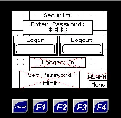 Once in the menu screen, you have to use the up and down arrows to select Login/Logout and hit the enter button. At the login screen, select the enter password prompt.