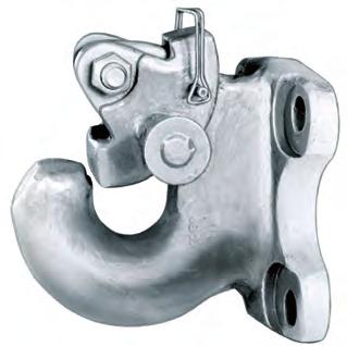 Rigid Mount Pintle Hooks These Pintle Hooks are to be used with a drawbar with a 2⅜"-3" diameter eye. Max Capacity A G.T.W. V.L. Wt.