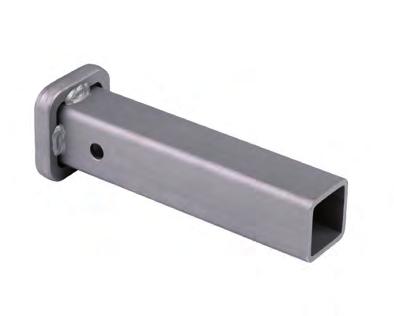 Forged Collar Receiver Tubes Heavy duty forged collar Accepts 2 square hitch bar Receiver tubes are drilled for a ⅝ hitch pin Custom sizes are available
