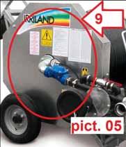 You can t pull the sprinkler cart and the pe hose out with the gear box lever in this position. 6. automatic brake 7.