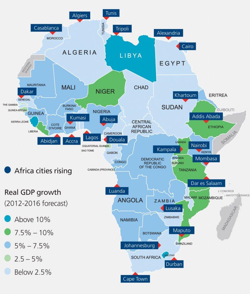 AFRICA REMAINS THE YOUNGEST CONTINENT IN THE WORLD Despite recent slowing in growth rate fundamentals are in place to support high future growth rate 2050 - projections Collective GDP USD 5.