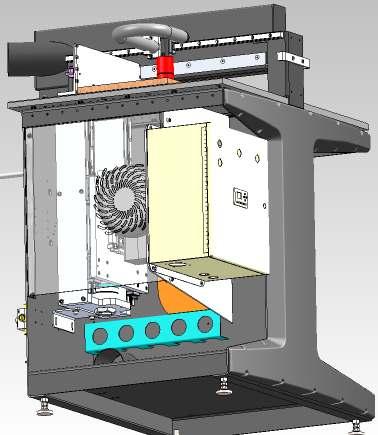 The grease zerks for the lower bearing blocks on the saw motor slide are located here
