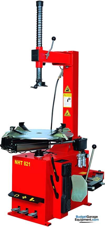 No. 2 NHT821 Semi-Automatic Car Tyre Changer Price: 700 + VAT External Locking Rim Dimensions: 300mm-510mm (12-20 ) Internal Locking Rim Dimensions: 355mm-585mm (14-23 ) Max Tyre Diameter: 950mm (37