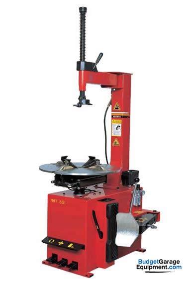 No. 4 NHT831 Semi-Automatic Car Tyre Changer Price: 700 + VAT External Locking Rim Dimensions: 300mm-510mm (12-20 ) Internal Locking Rim Dimensions: 355mm-585mm (14-23 ) Max Tyre Diameter: 950mm (37
