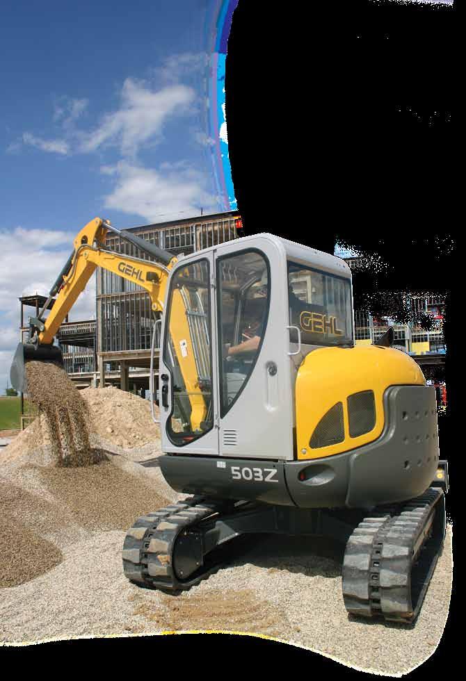 153 283Z 353 373 383Z 503Z 603 803 ORN TO DIG Gehl has worked its tail off to offer the most complete line of compact