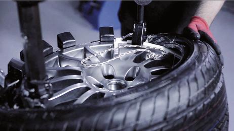 where the tyre protector is fitted Lubricate tyre sidewalls and bead (also inside) with proper lubricant, but do not lubricate the