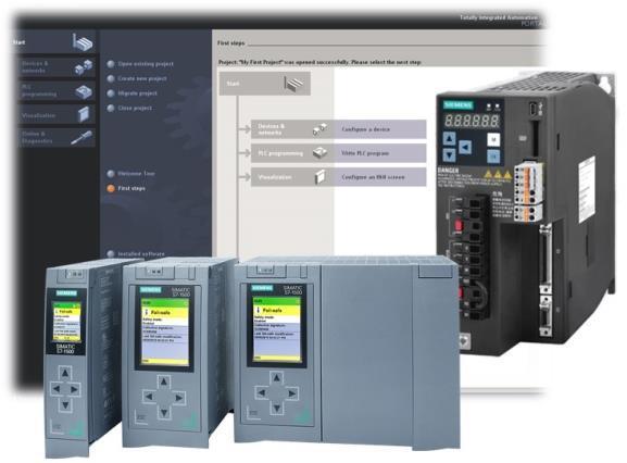 SINAMICS V90 in TIA Portal NEW In addition to operation in the TIA Portal V14, with the new Advanced Controller SIMATIC 1500