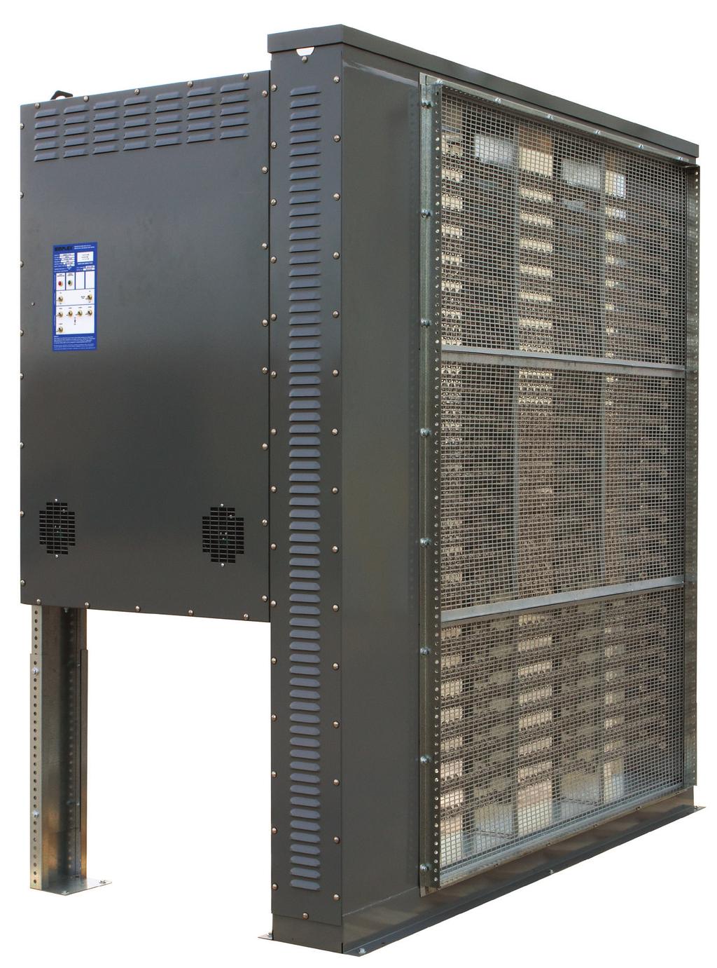 Radiator-Cooled Load Bank Description Simplex LBD Load Banks are a special form of stationary, resistive, forced air-cooled load bank which utilizes the air outflow of an engine radiator for cooling