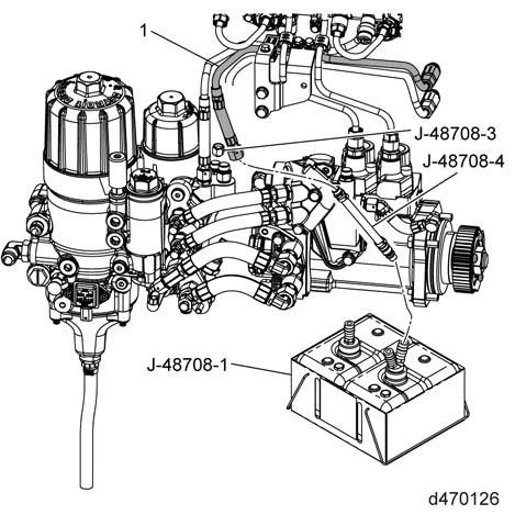 b. If the air is still coming out of the return from the module with the amp and needle lines removed, Refer to section "Low Pressure Fuel System - Leak Test". 7.