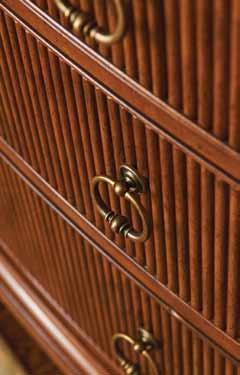 Crafted in Quartered Mahogany, the burnished finish has the warm rich patina of an antique.