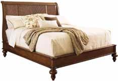 BEDROOM 460-133C Ashland Platform Bed 5/0 Queen Overall Size: 69.25W x 99.75D x 61H in. Headboard 67.25W x 61H in. Footboard 69.25W x 17.5H in. Overall length 99.75 in.