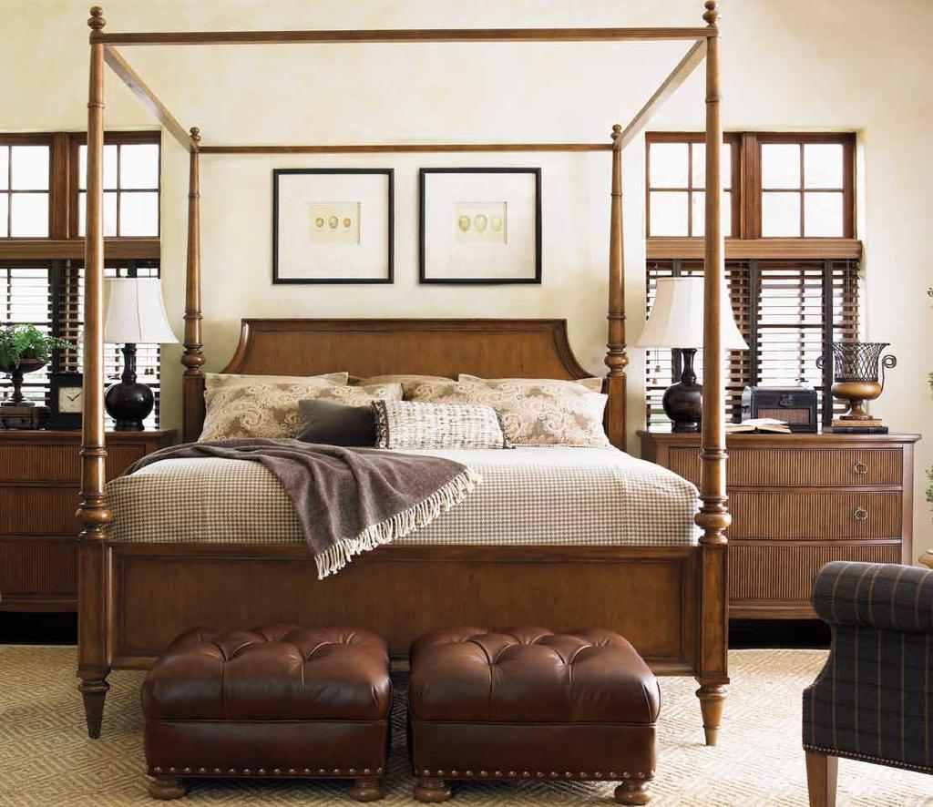 The Georgetown Bed comes with both high and low post configurations.