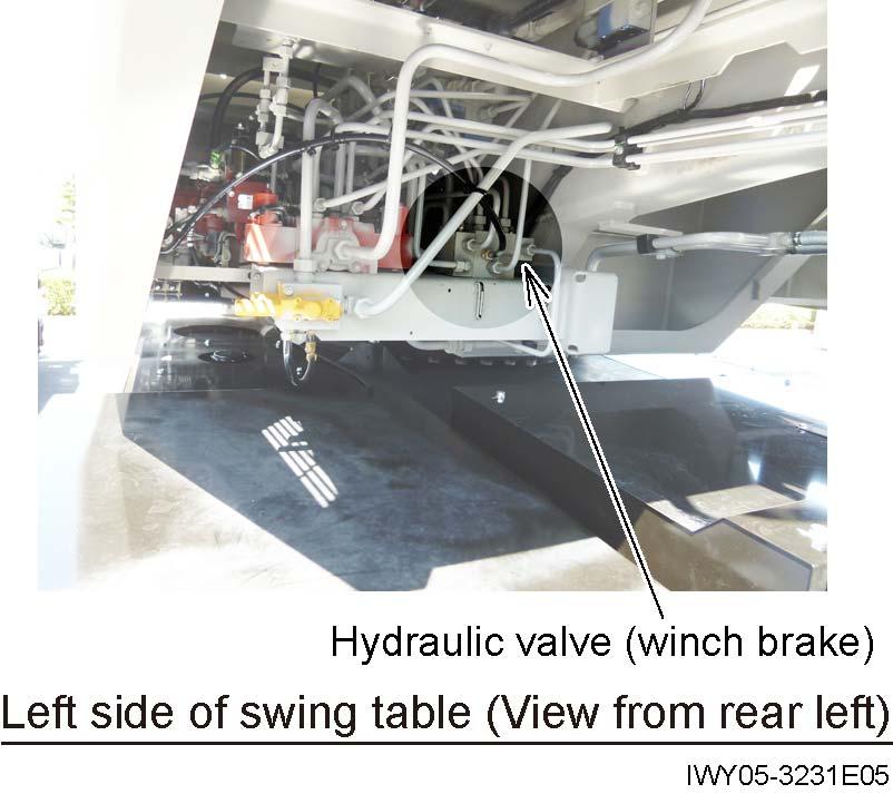 Y-4. Air Bleeding Procedure Y-4. 9. Hydraulic valve (winch brake) [NOTICE] Bleed this valve after the pilot circuit (hydraulic pilot control valve) (See the section 7.