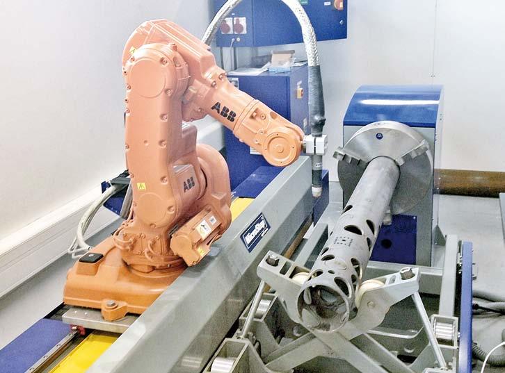 Robotika Vysoko presné laserové rezanie robotom ABB RobotWare Cutting RobotWare Cutting je vylepšený riadiaci softvér robota, ktorý optimalizuje rezanie laserom za použitia priemyselných robotov ABB.