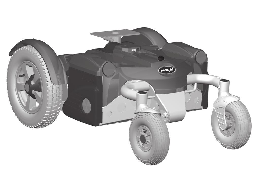 Rear wheels Rear wheels Removal 1. Turn off the main power switch on the control panel. 2. Lift the wheelchair chassis and support it on blocks so that the wheel is off the ground. 3.