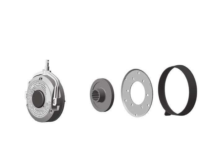 the magnetic wheel lock; see fig. Wheel lock adjustment is made using the two adjusting screws.