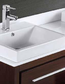 ALEXA 48 or 60 Free Standing All Wood Vanity with 2 Doors 2 Drawer, Quartz Top and Ceramic Vessel (Double Ceramic Vessel on 60 Model) Mirror