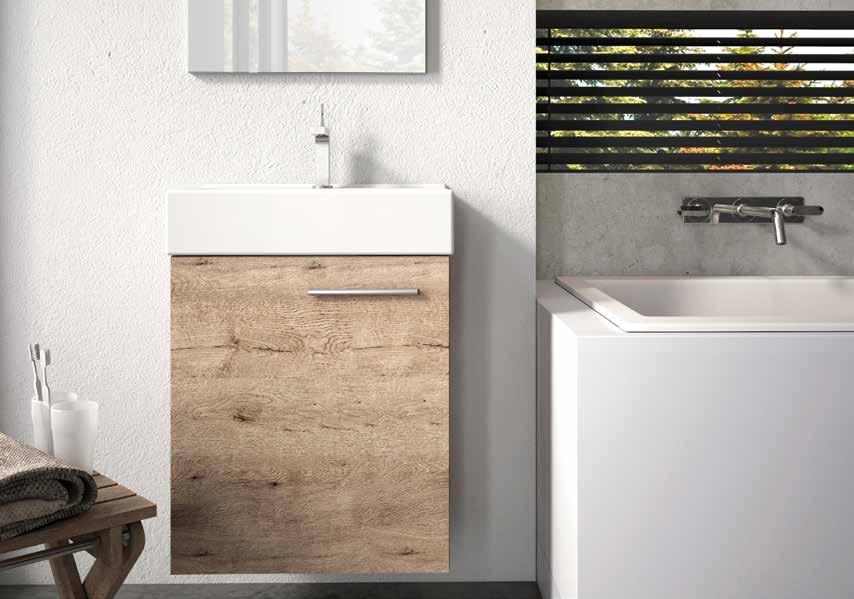TINY Wall Mounted Vanity with is a natural counterpart to