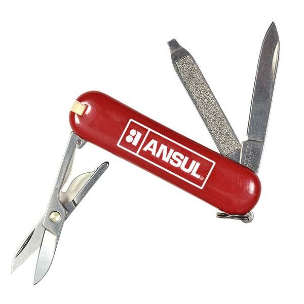 ANSUL "Victorinox" Swiss Army Knife This Classic SD Victorinox Knife is small enough to fit in any pocket, glove compartment, handbag anywhere / Features: Small Blade, Scissors, Nail File with