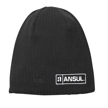 ANSUL New Era Knit Beanie With 1x1 rib knit at the top and 3x3 rib knit at the bottom edge, this fleece lined beanie is a warm, laid back favorite.
