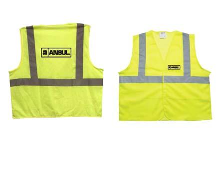 ANSUL ANSI 2 Yellow Safety Vest Hi Vis Safety Vest That Meets Or Exceeds ANSI ISEA Class 2 Safety Standards / Velcro Front Closure / 2