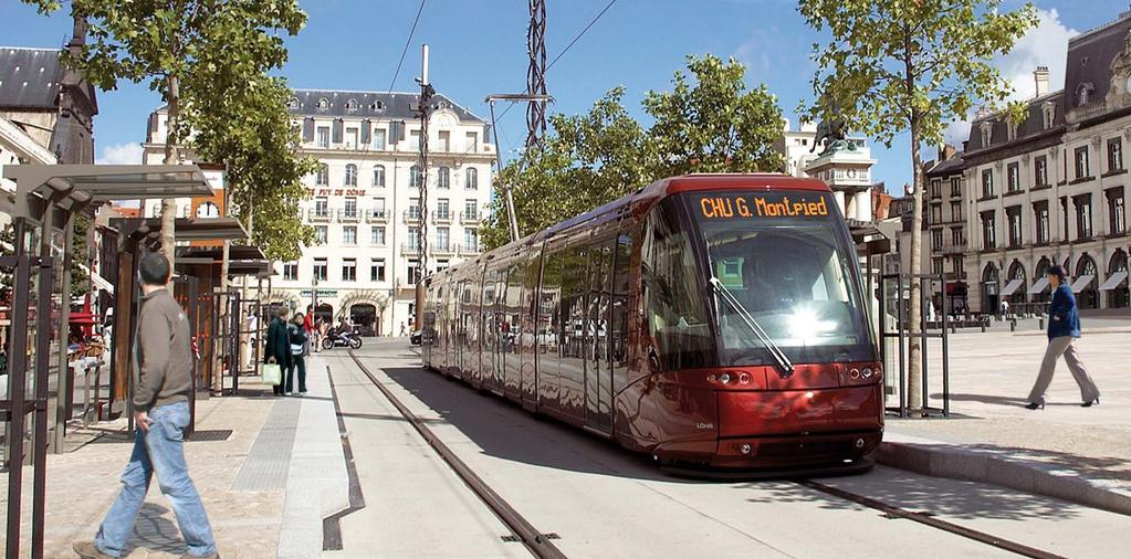Translohr - Clermont-Ferrand France The city of Clermont-Ferrand has chosen Translohr for its new tramway network. Line 1, with 14 km, crosses the city from north to south.