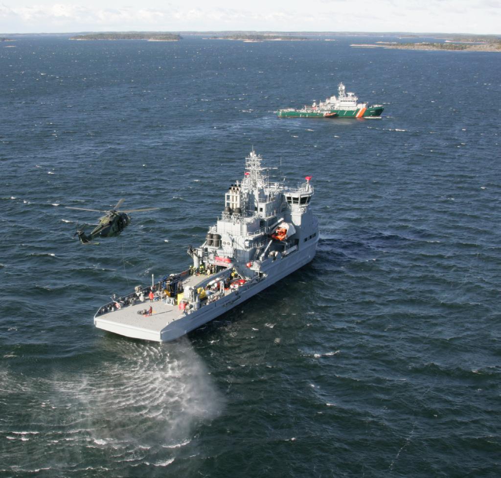 The HELCOM agreement sets forth the principles for requesting and rendering assistance among the Baltic Sea states, which drill in oil-recovery vessel cooperation in the annual Balex Delta exercises.
