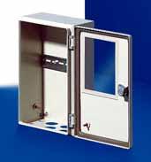 us enclosures G us enclosure Enclosure:.38 Door:.5 IP 65 to EN 60 59/09.00, complies with NEMA. Door with r/h hinge, cam lock with double-bit insert, support rail S 35/7.5. oles for screwed cable glands in the base.